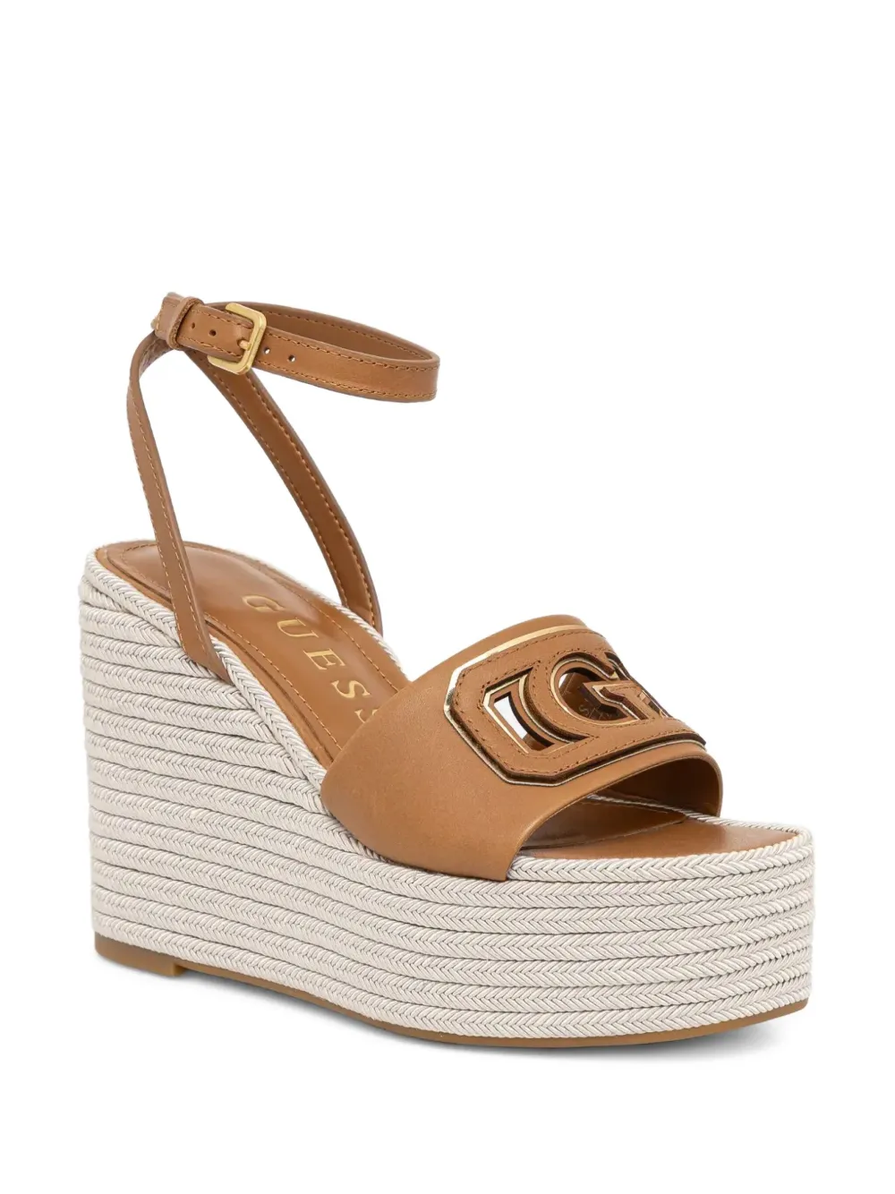 GUESS USA 120mm Tanvee wedge sandals Brown