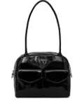GUESS USA Waldena patent leather handbag - Black