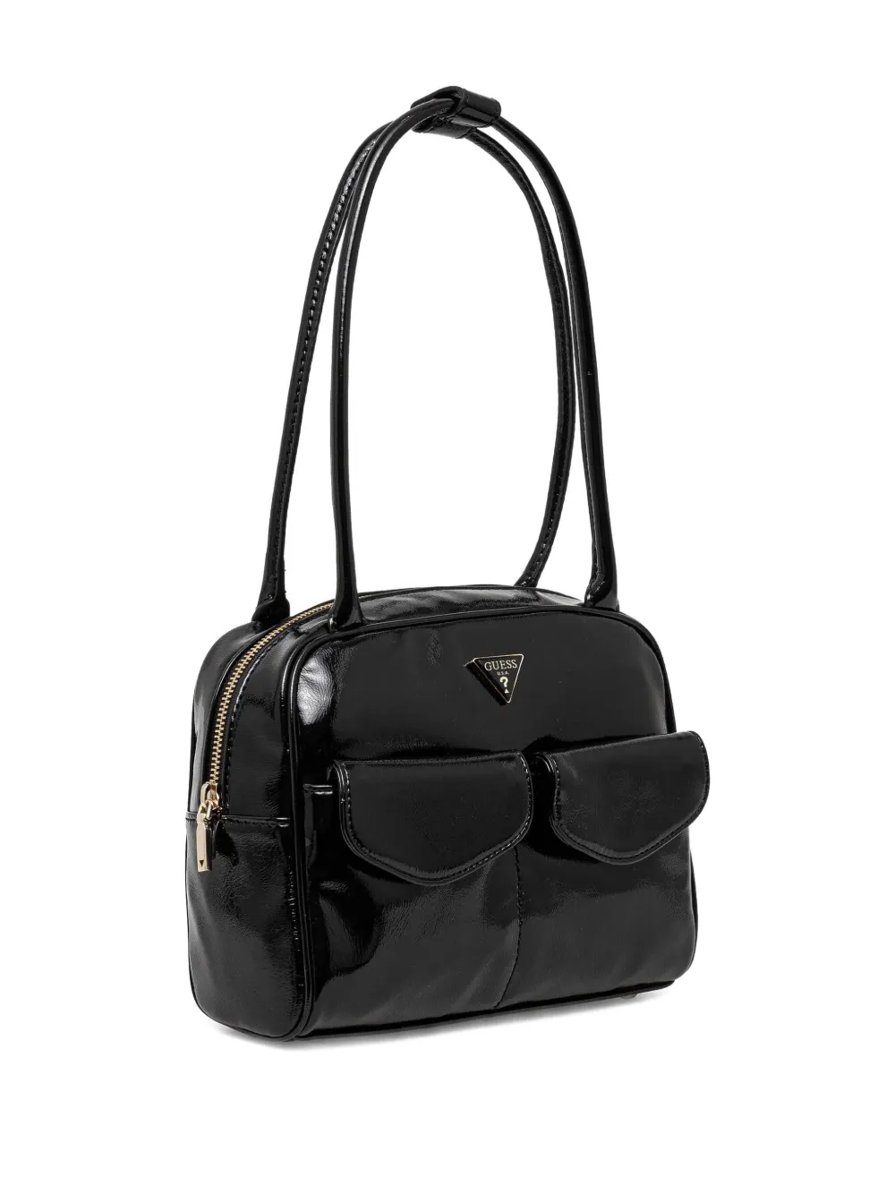 GUESS USA Lakleren schoudertas - Zwart