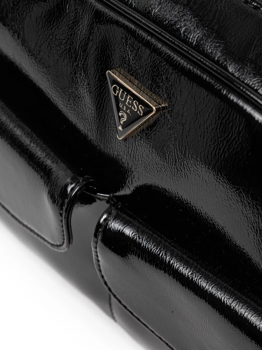 GUESS USA Lakleren schoudertas Zwart