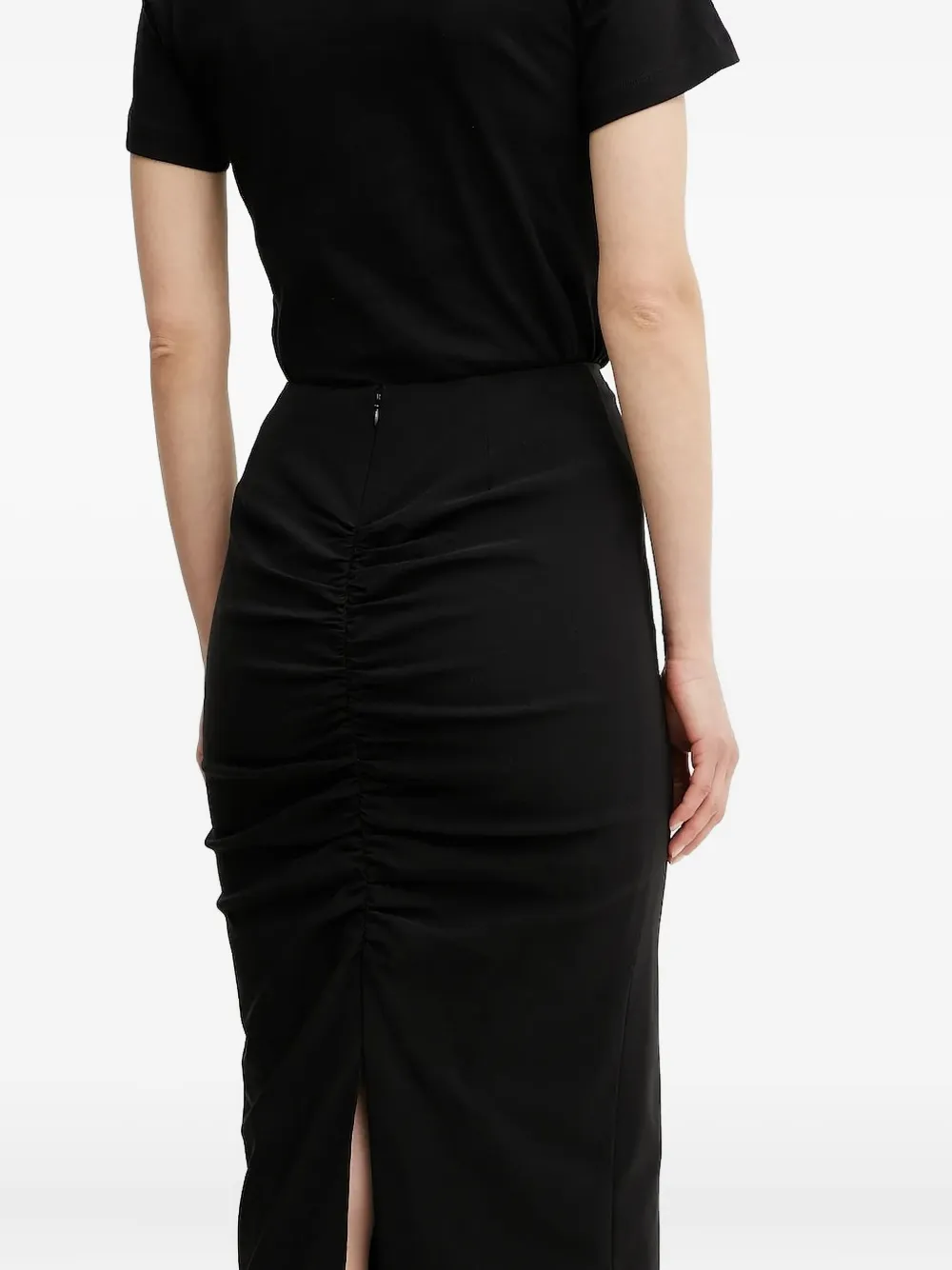 GUESS USA Midi-rok met ruches - Zwart