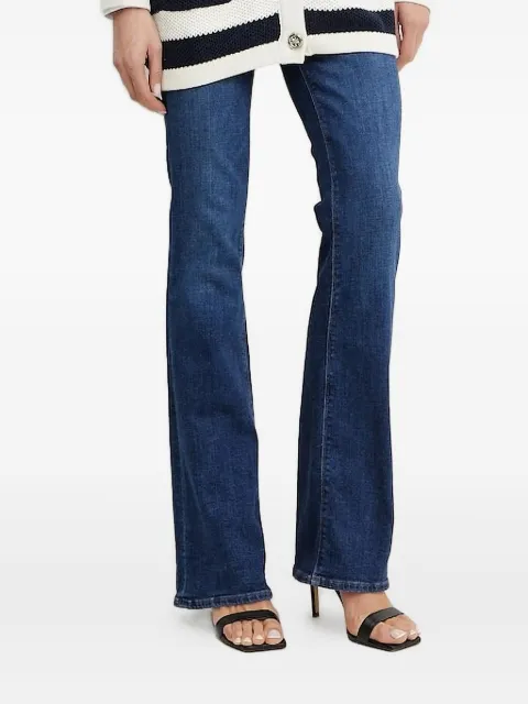 GUESS USA belt-loops triangle-patch jeans