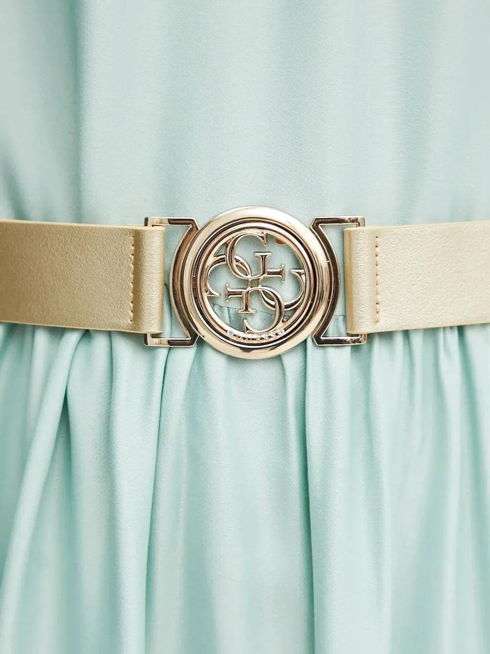 GUESS USA Midi-jurk met capemouwen en ceintuur Groen