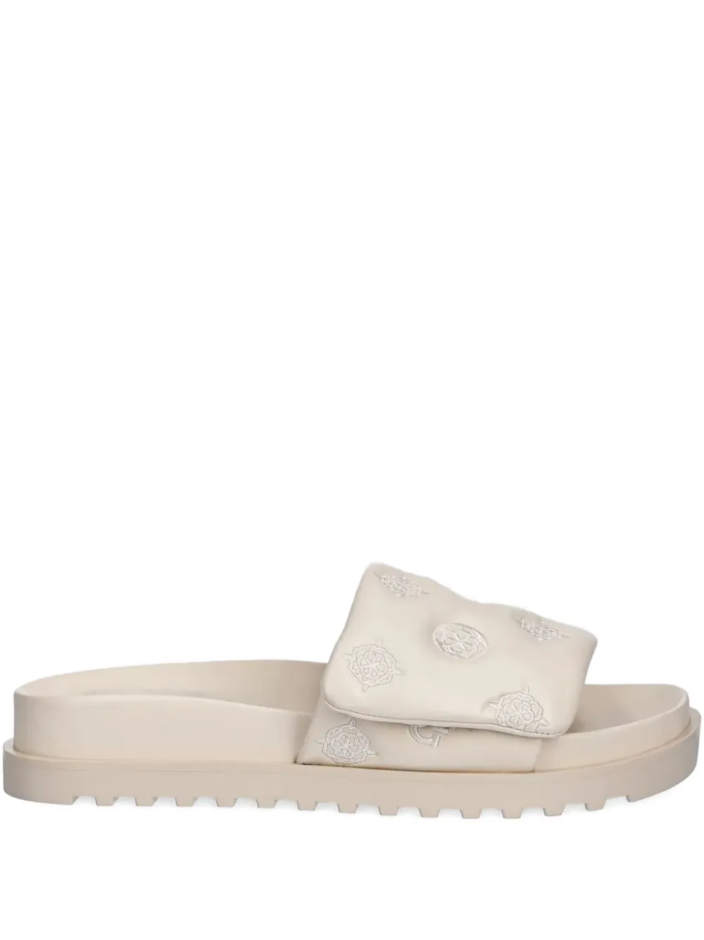 GUESS USA Fabio embellished flat sandals Neutrals