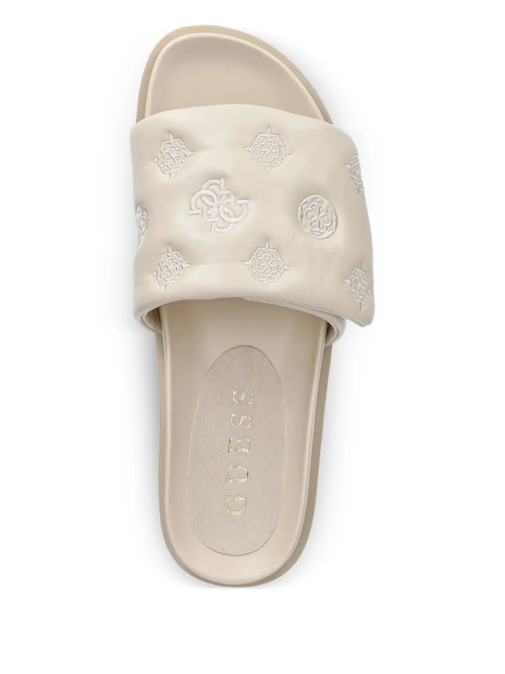 GUESS USA Fabio embellished flat sandals Neutrals