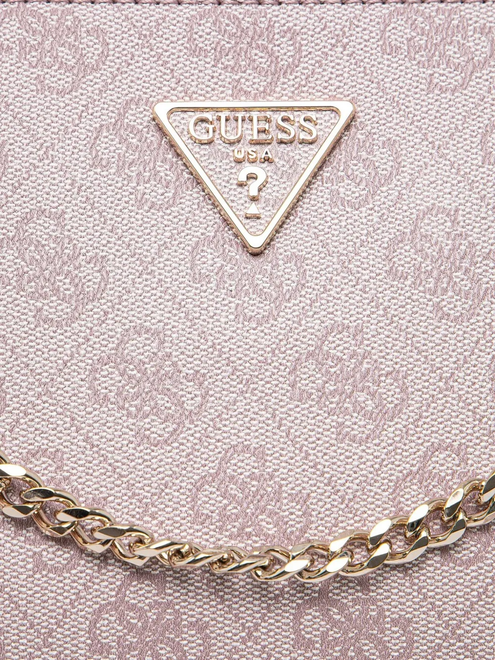 GUESS USA Schoudertas met kettingdetail en logo Roze