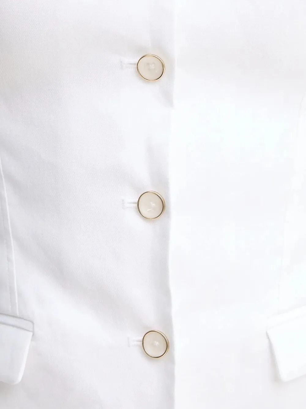 Guess Usa Button-front Corset Top In White