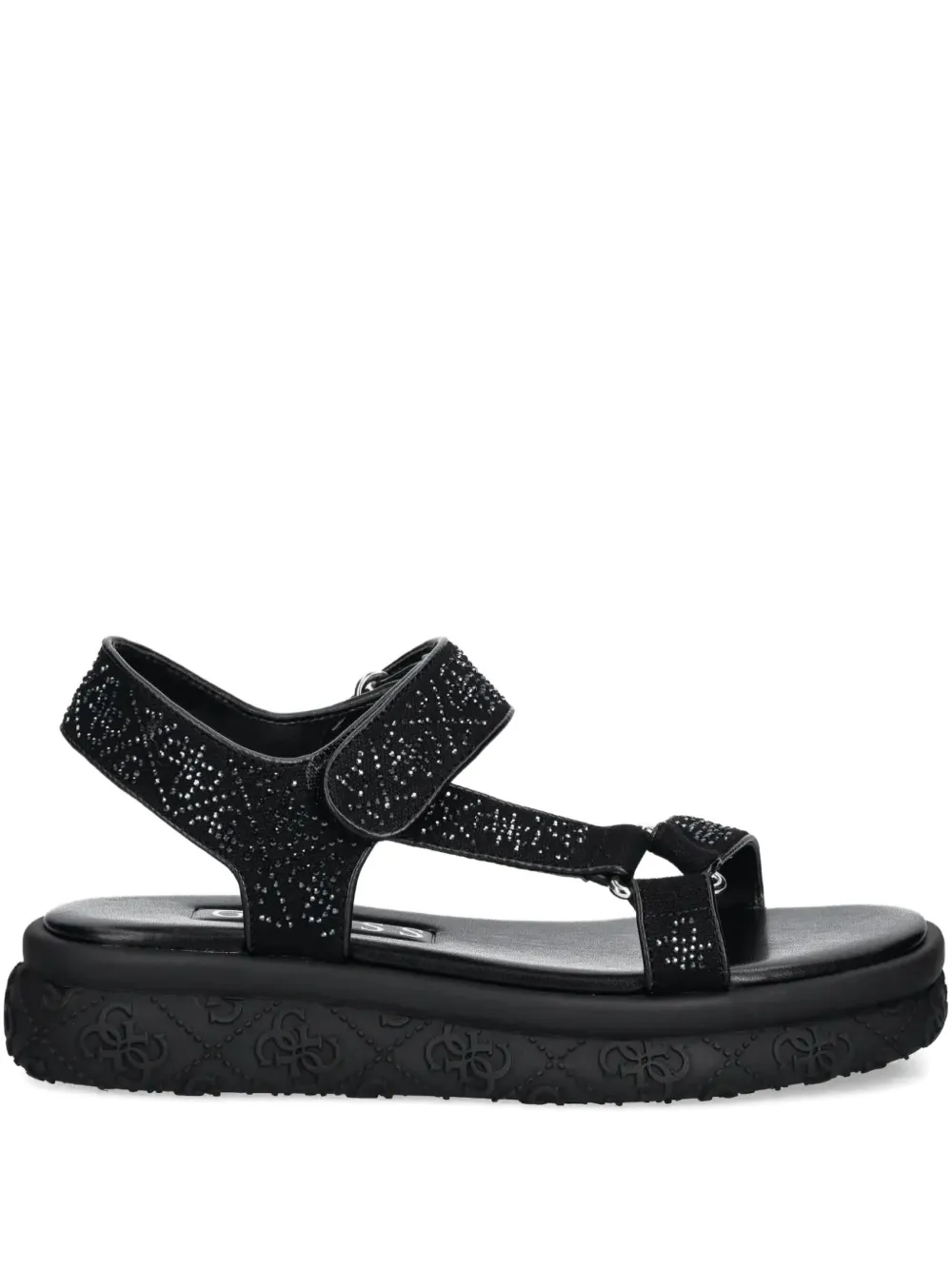 GUESS USA 39mm Lode strappy embellished sandals Black
