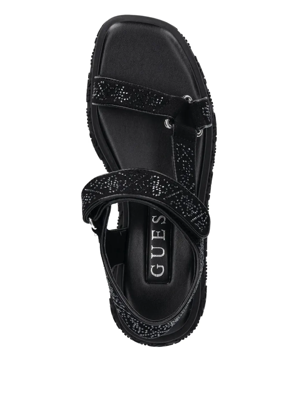GUESS USA 39mm Lode strappy embellished sandals Black