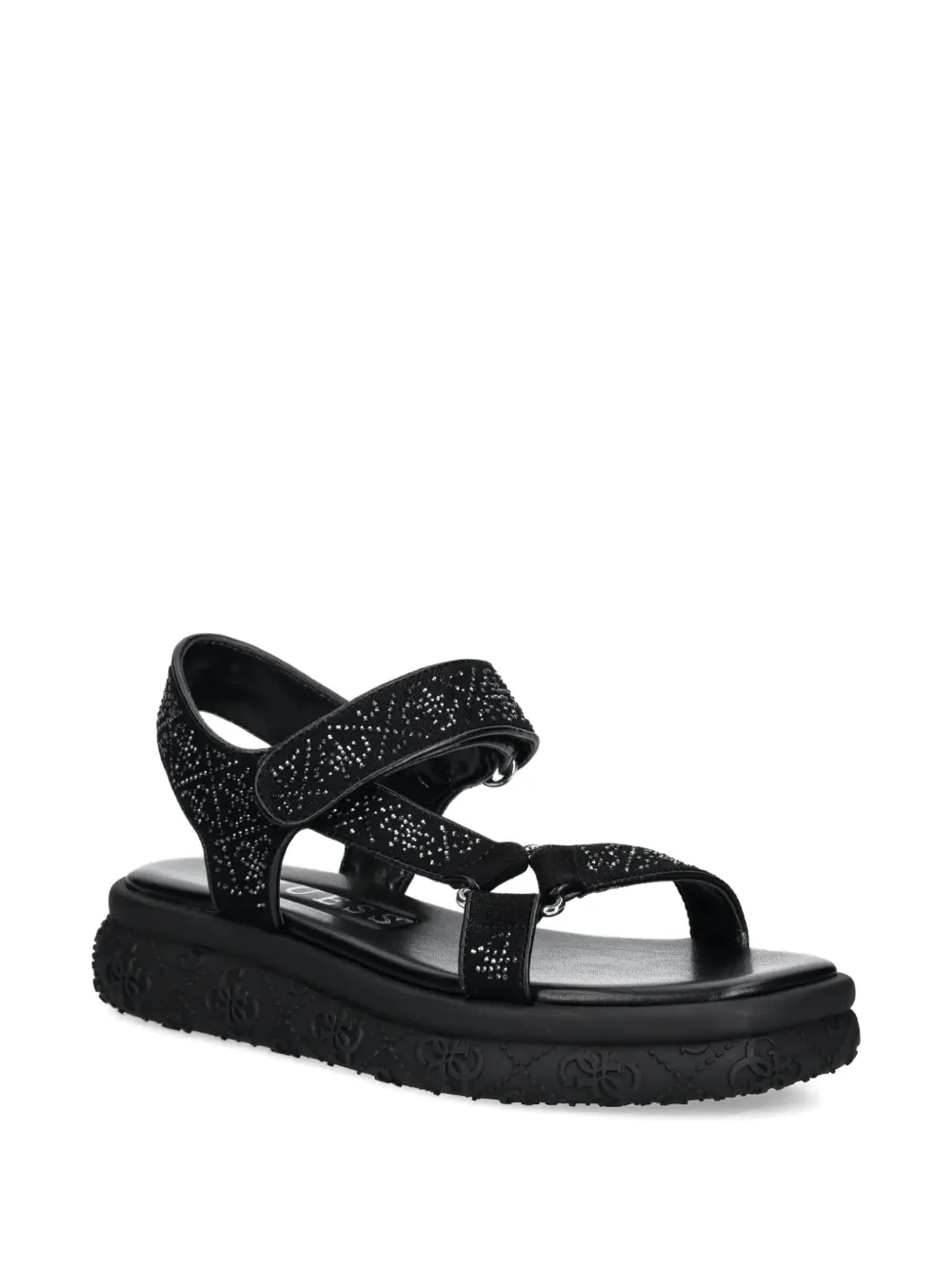GUESS USA 39mm Lode strappy embellished sandals Black