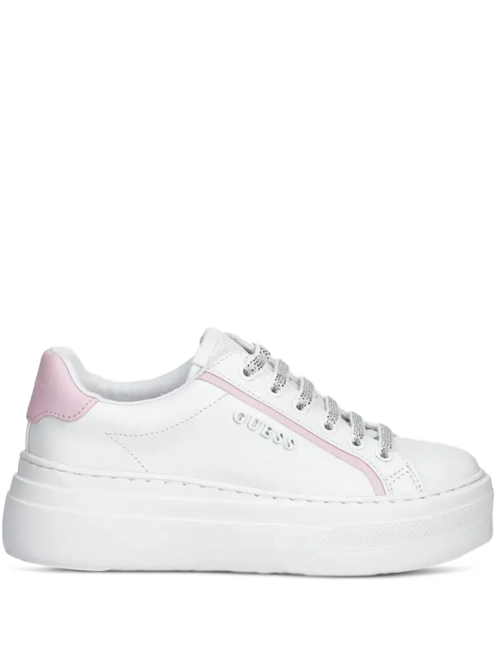 GUESS USA Ameria プラットフォームスニーカー - ホワイト GUESS USA Ameria プラットフォームスニーカー - ホワイト