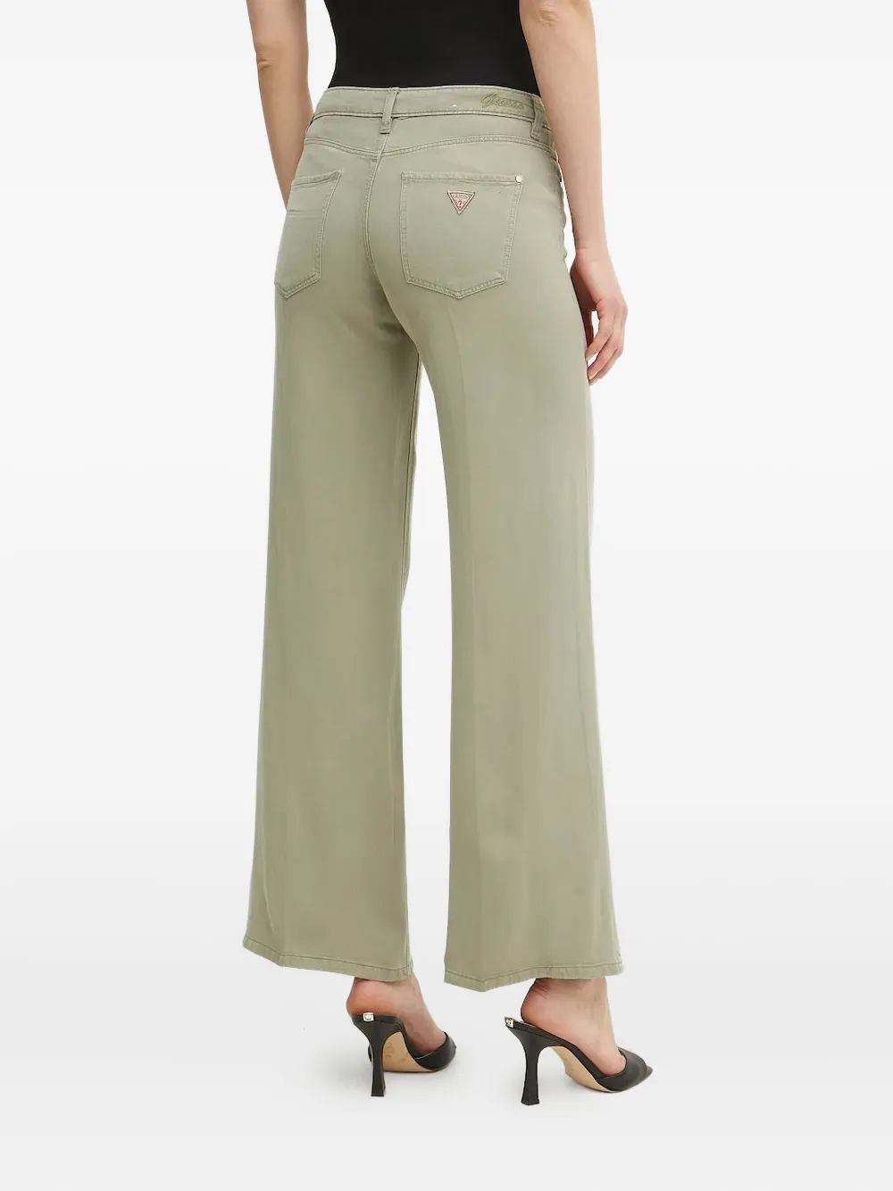 GUESS USA logo-patch jeans - Groen