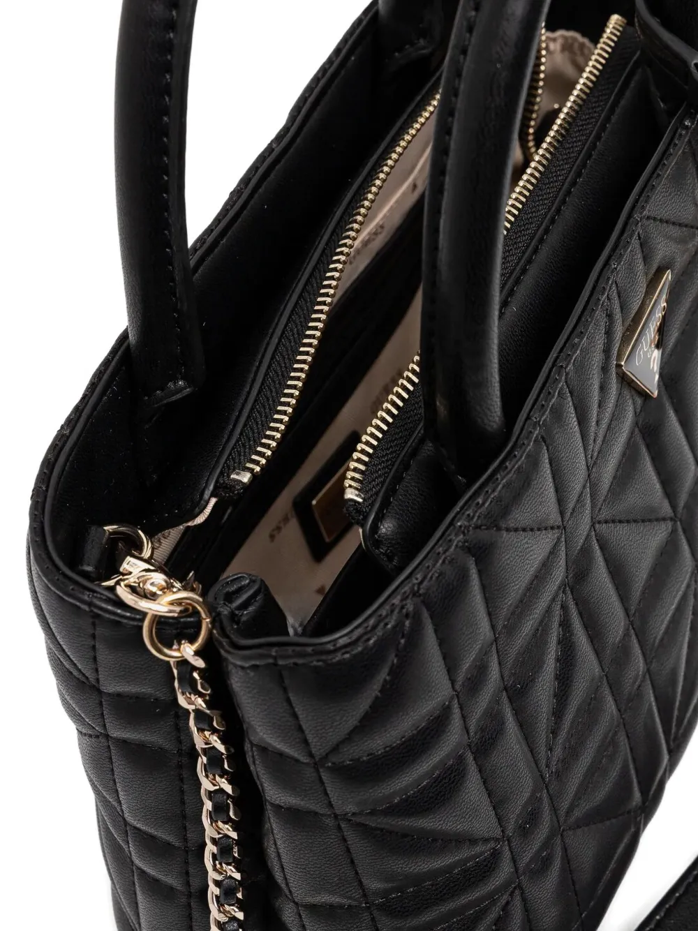 GUESS USA Gewatteerde shopper Zwart