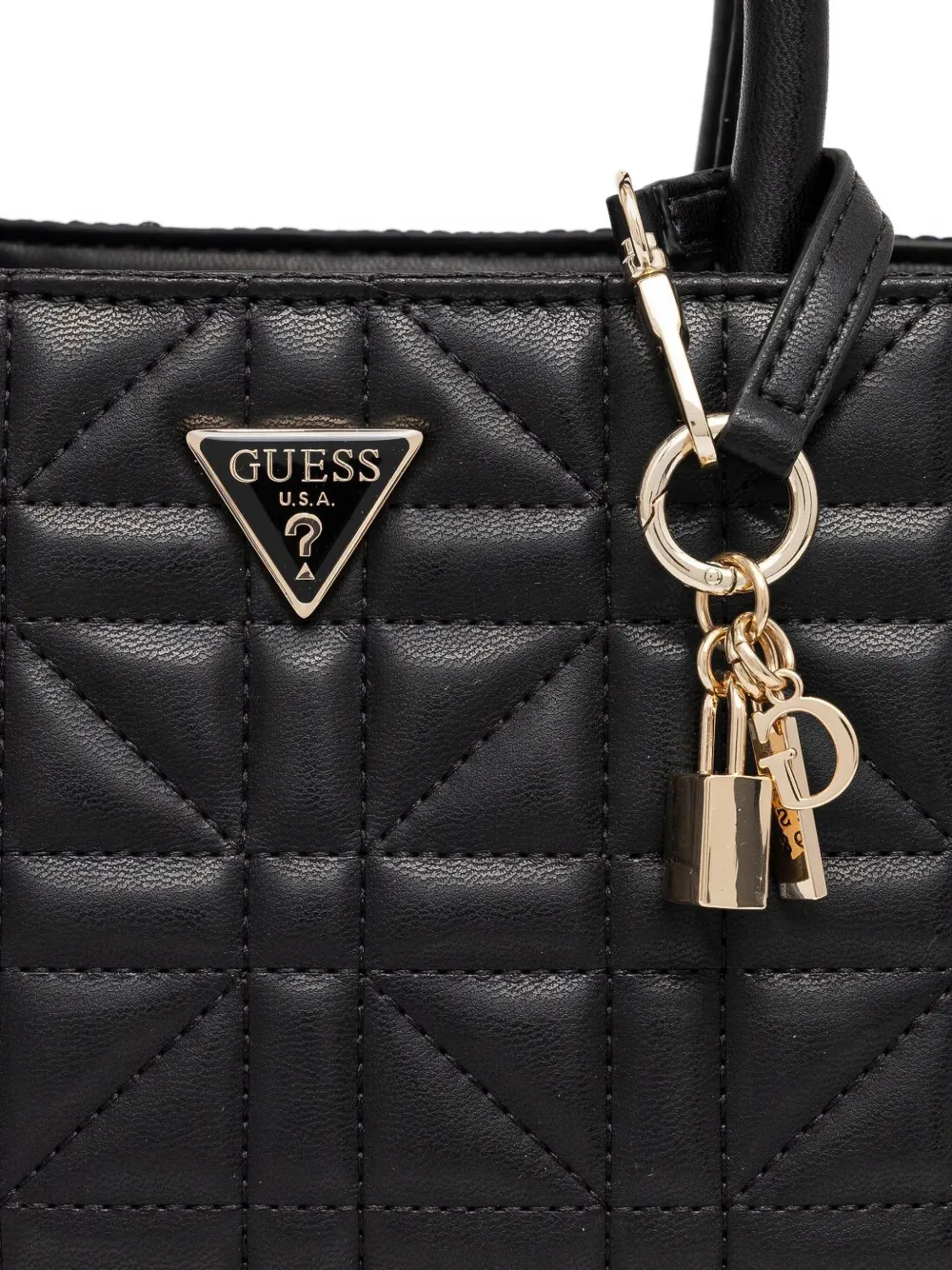 GUESS USA Gewatteerde shopper Zwart