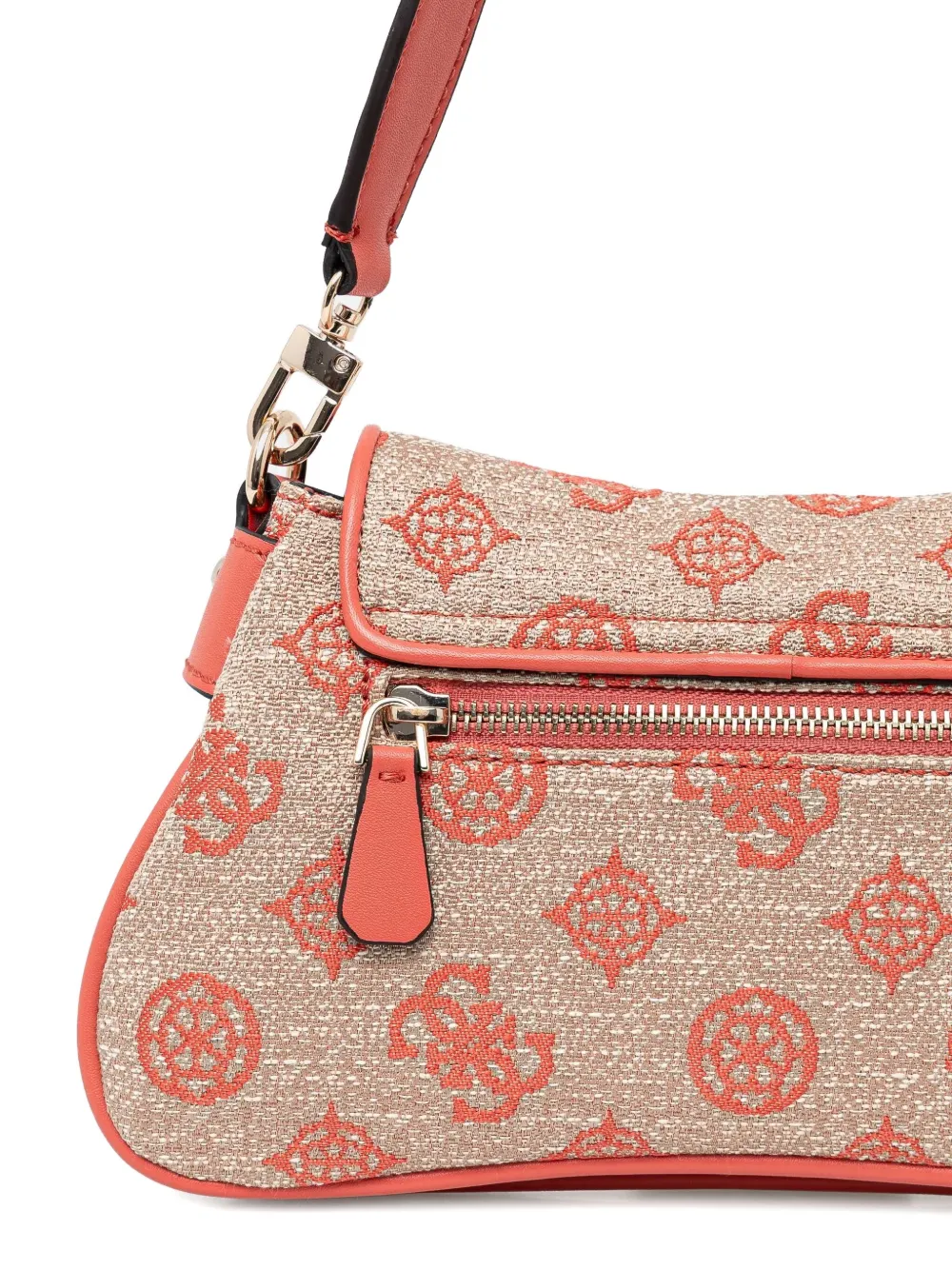 GUESS USA Beyza schoudertas met monogram-print Beige