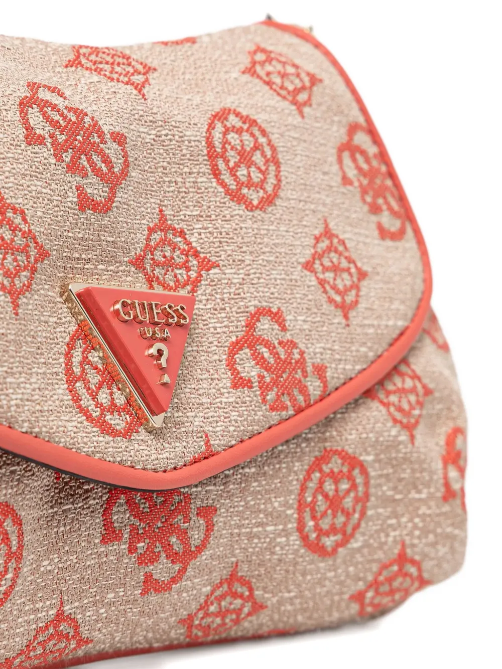 GUESS USA Beyza schoudertas met monogram-print Beige
