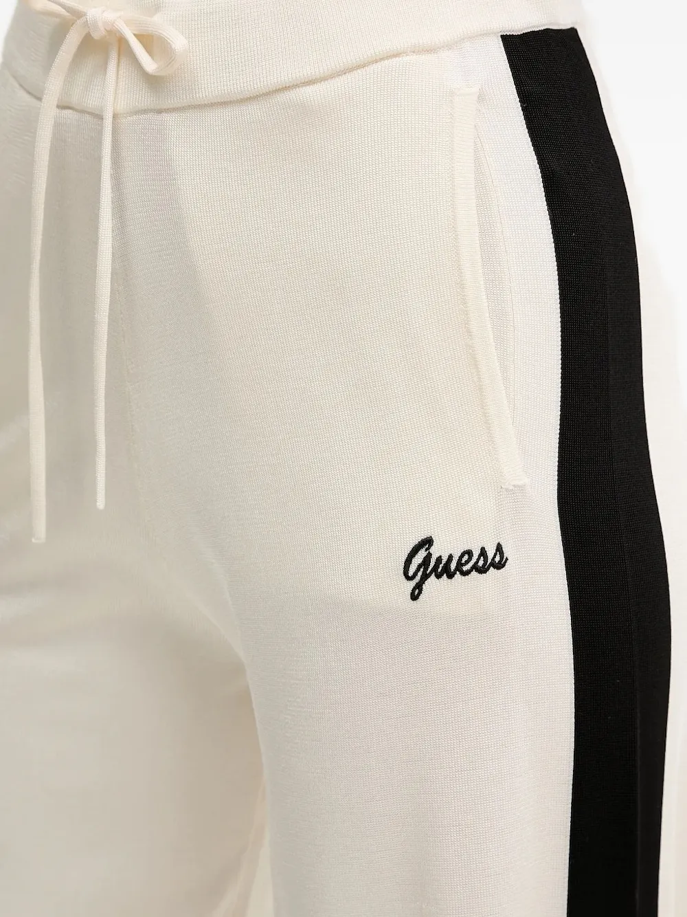 GUESS USA Broek met geborduurd logo Wit