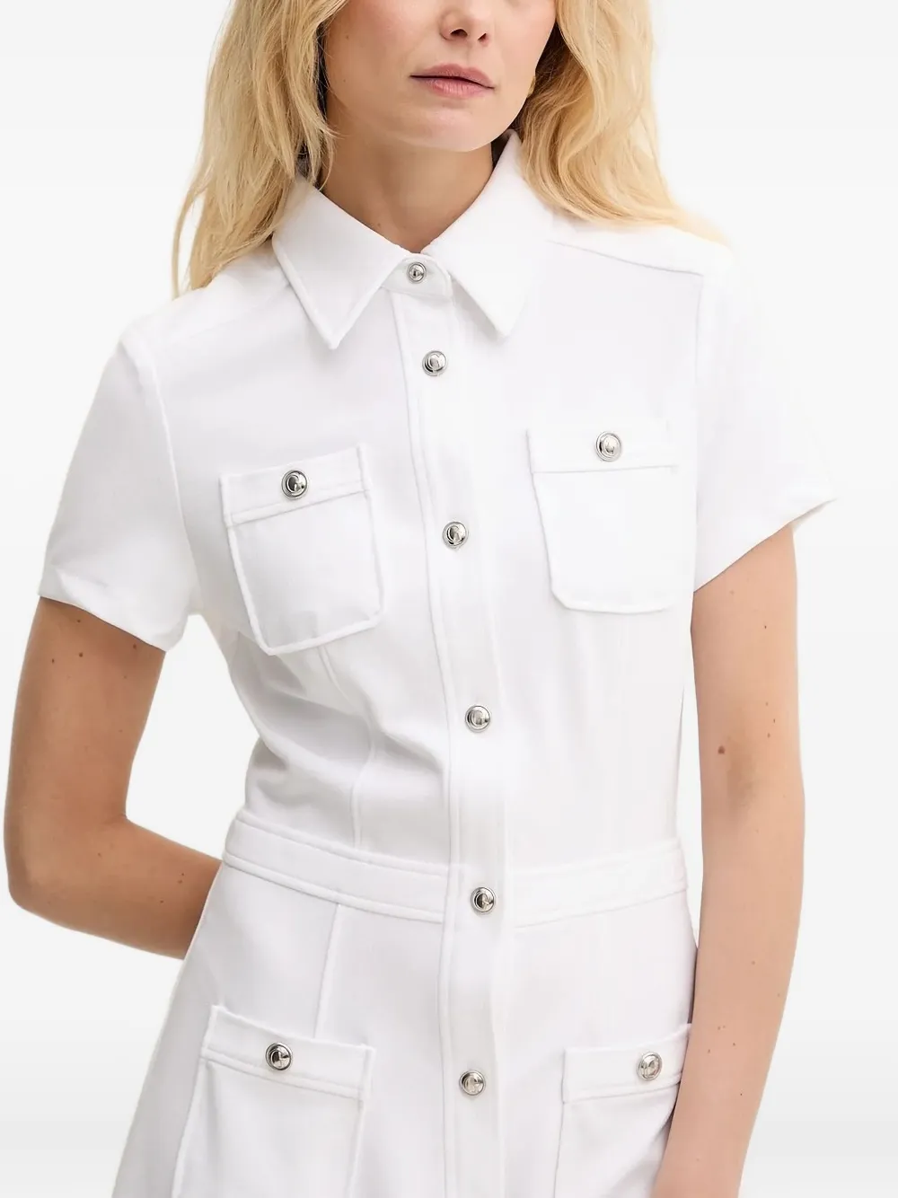 GUESS USA Mini-jurk met knoopsluiting Wit