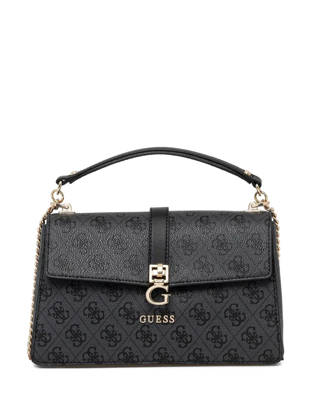 GUESS USA Schoudertas met monogram-print Grijs