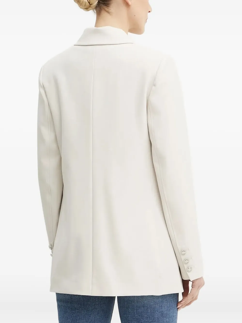 Guess Usa Buttoned Double-breasted Blazer In Neutral