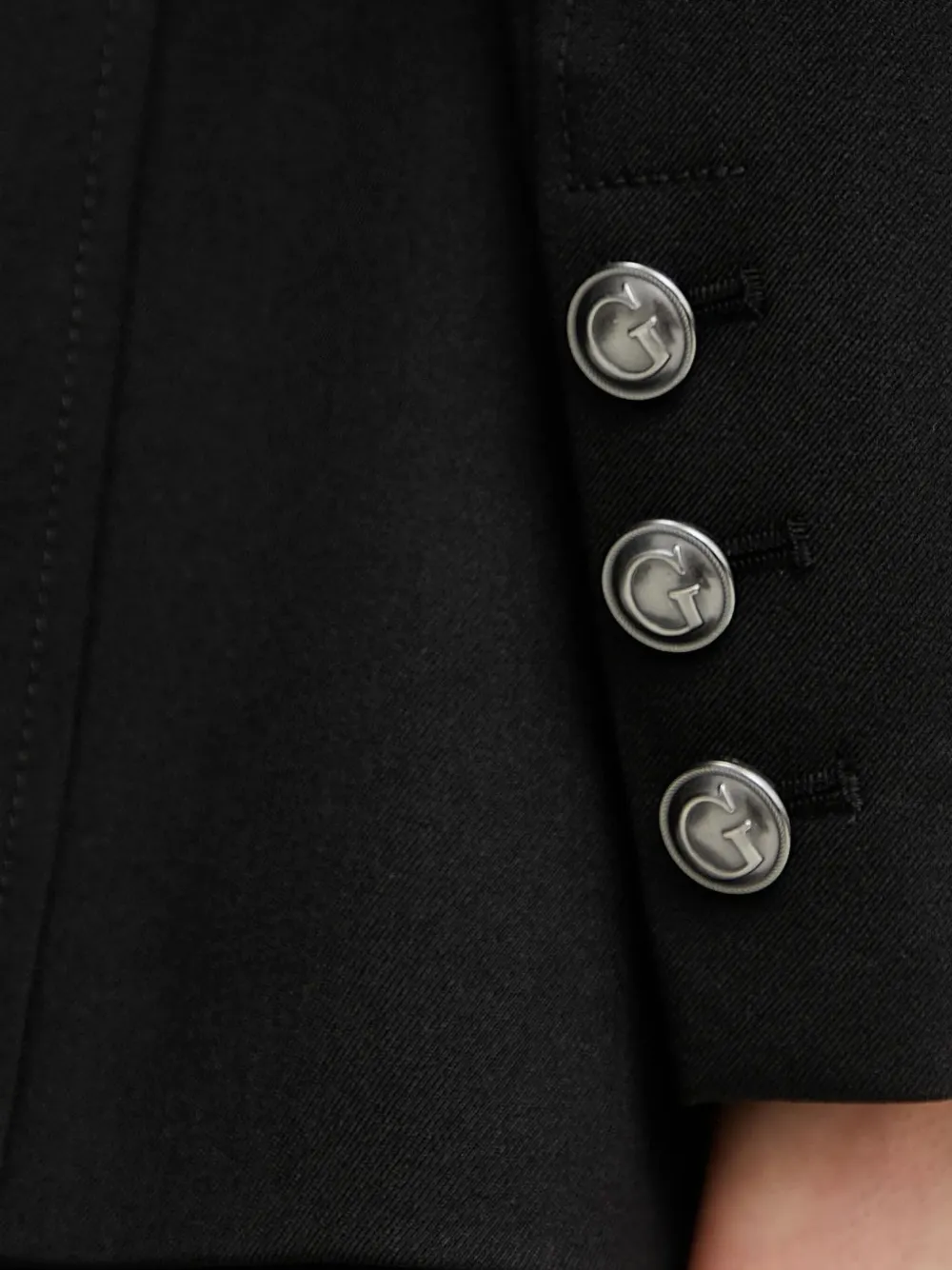 GUESS USA Blazer met dubbele rij knopen Zwart