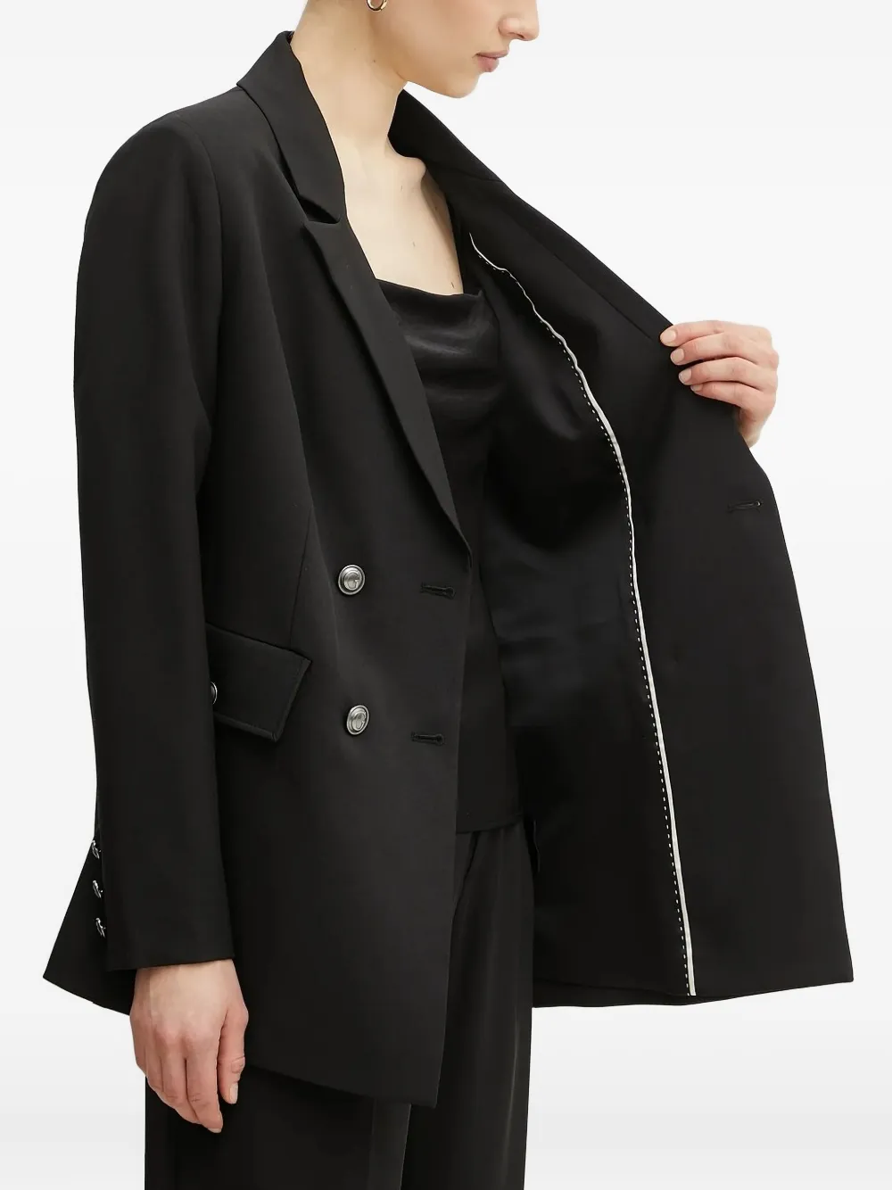 GUESS USA Blazer met dubbele rij knopen Zwart