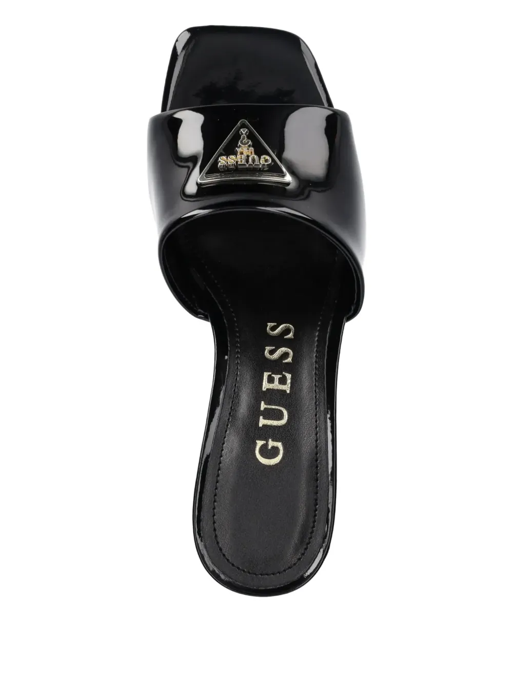 GUESS USA 57mm Lusine patent open-toe sandals Black