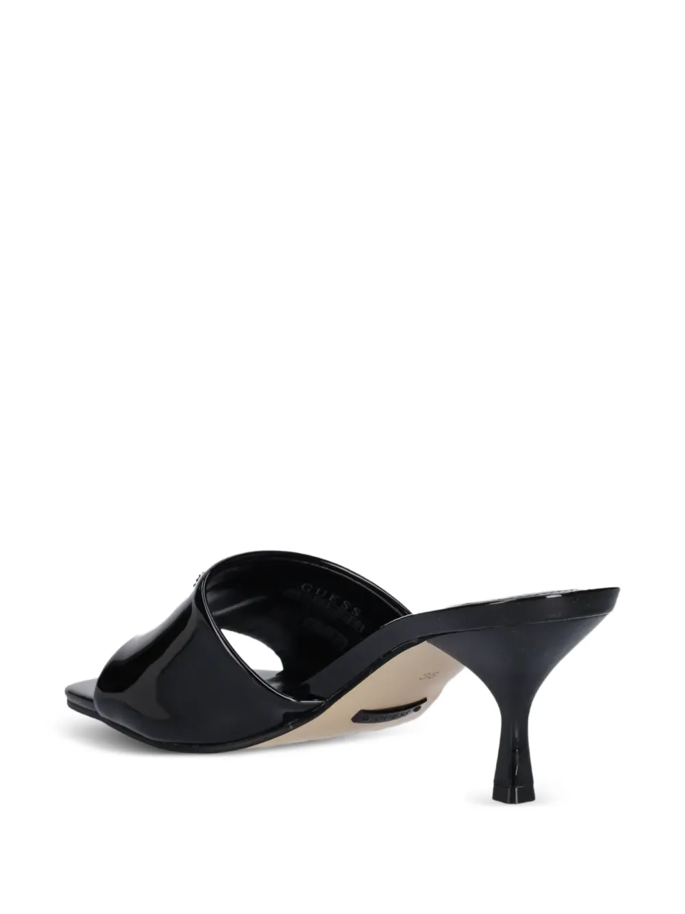 GUESS USA 57mm Lusine patent open-toe sandals Black