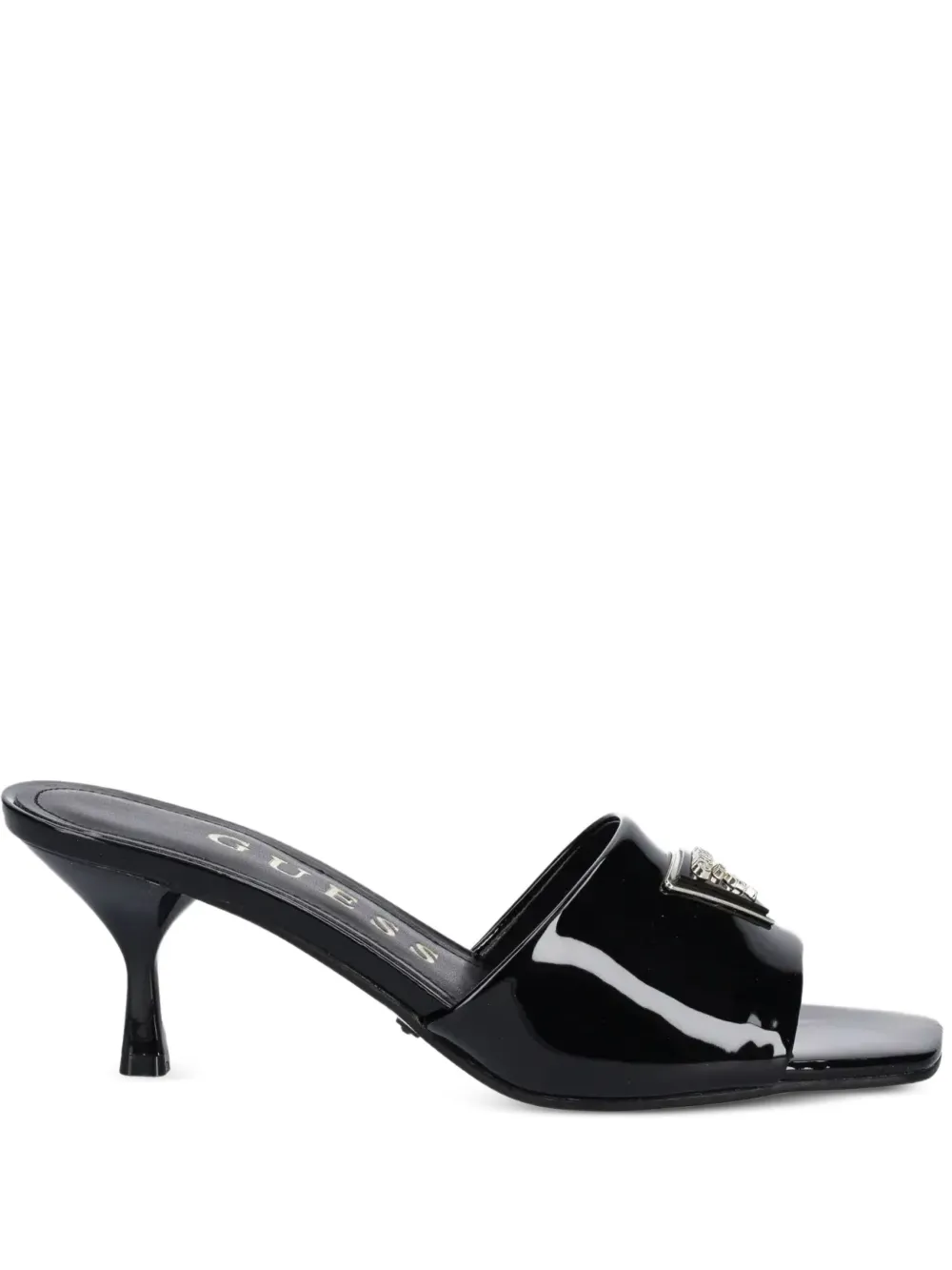 GUESS USA 57mm Lusine patent open-toe sandals Black