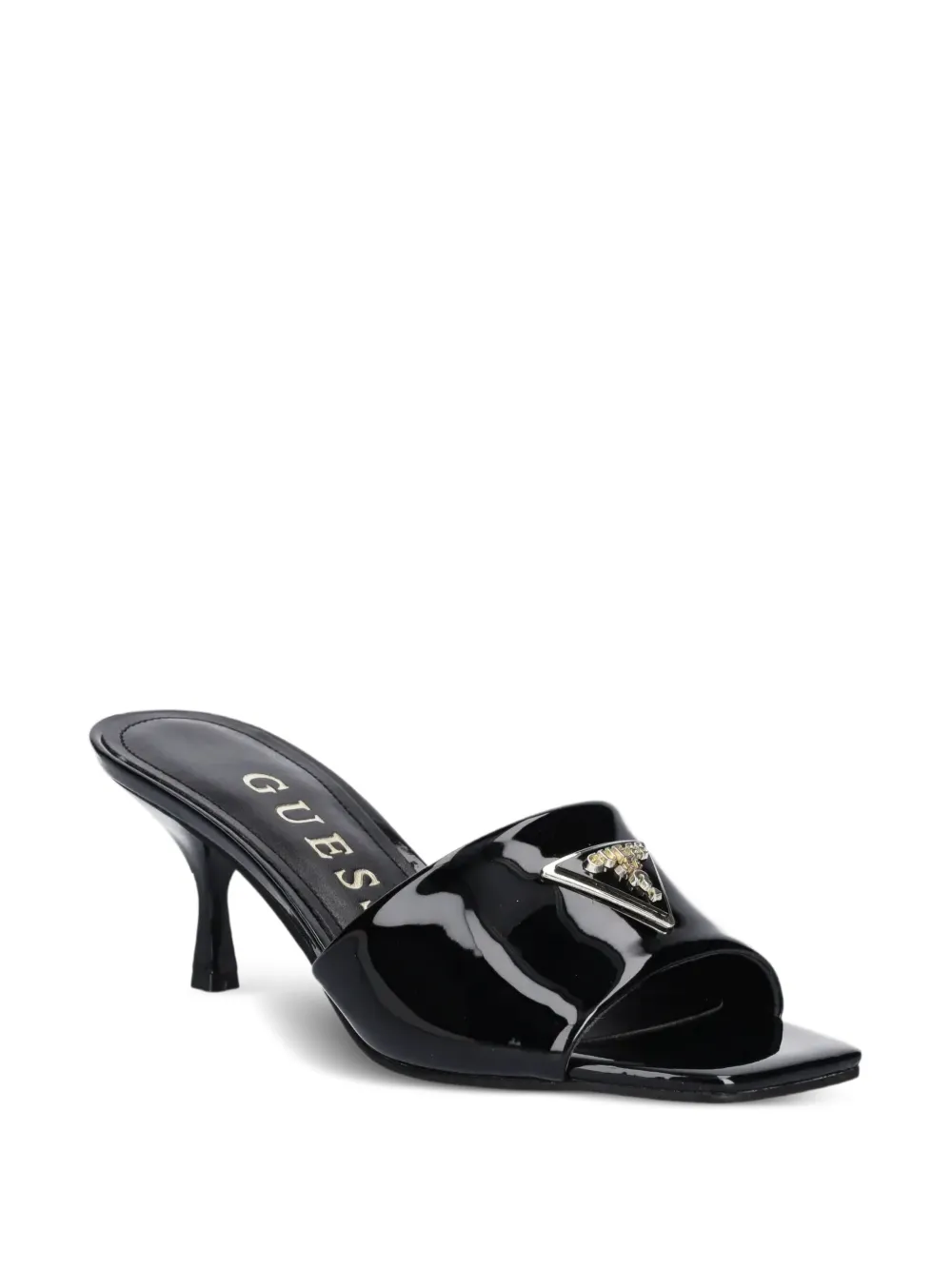 GUESS USA 57mm Lusine patent open-toe sandals Black