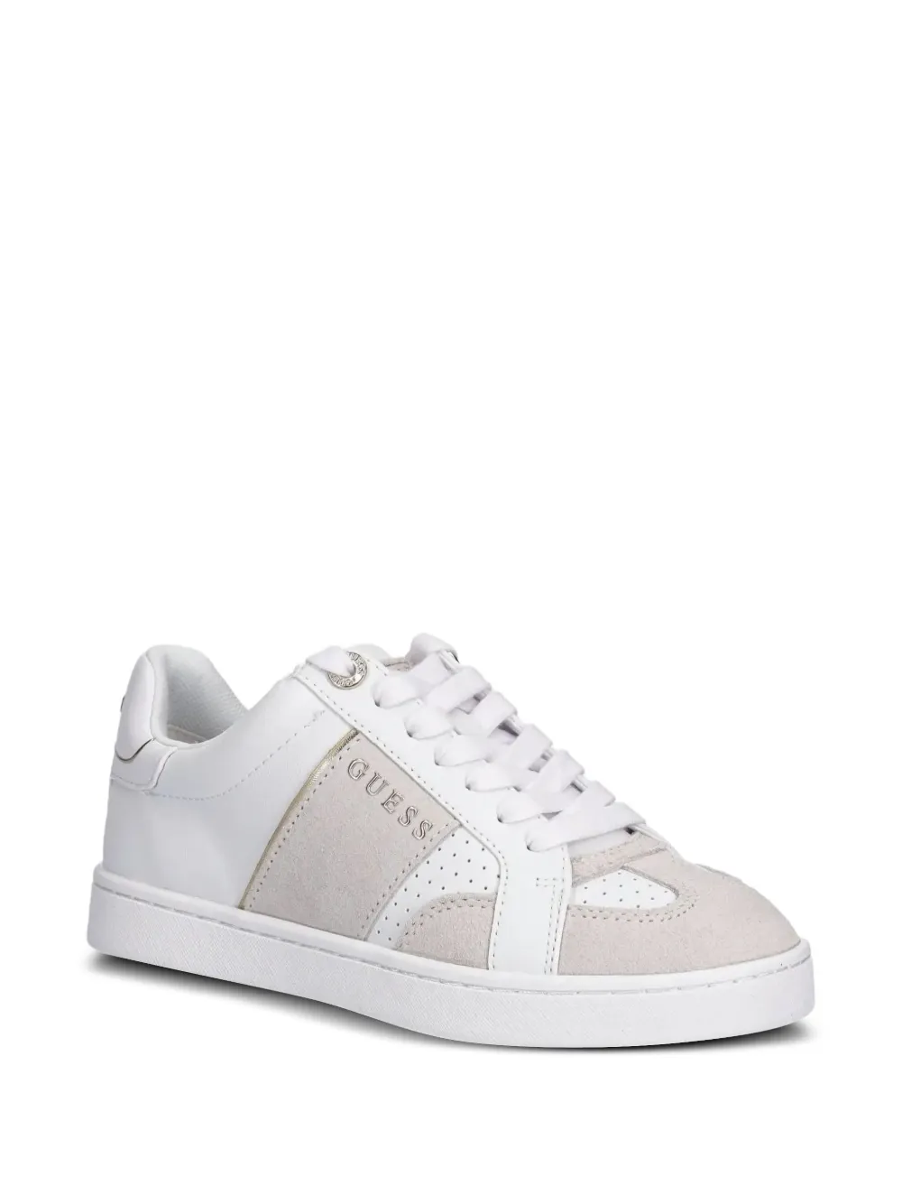 GUESS USA Jrone perforated panelled sneakers White