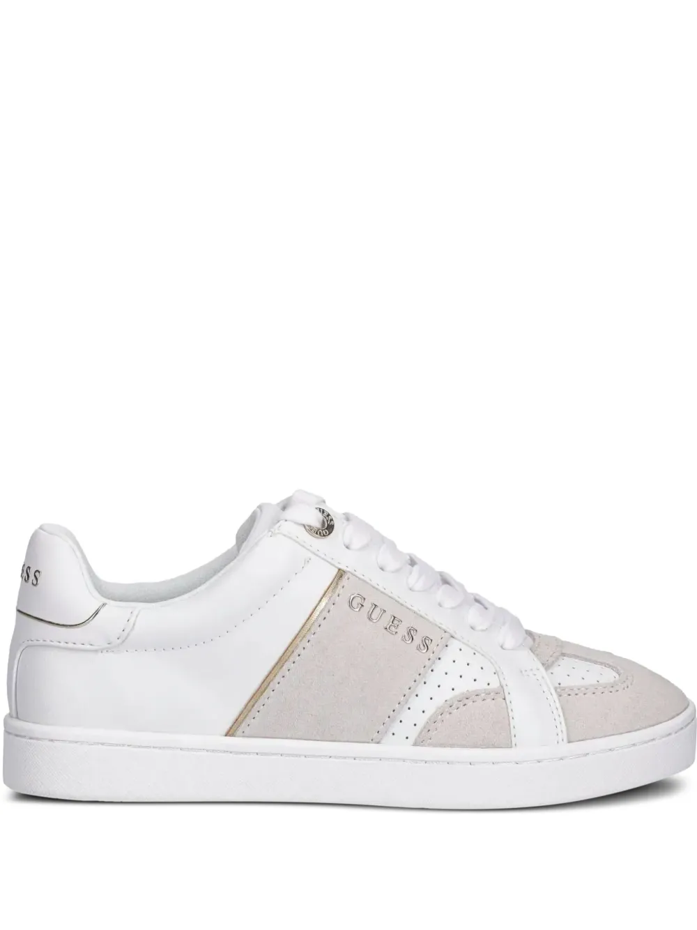 GUESS USA Jrone perforated panelled sneakers White