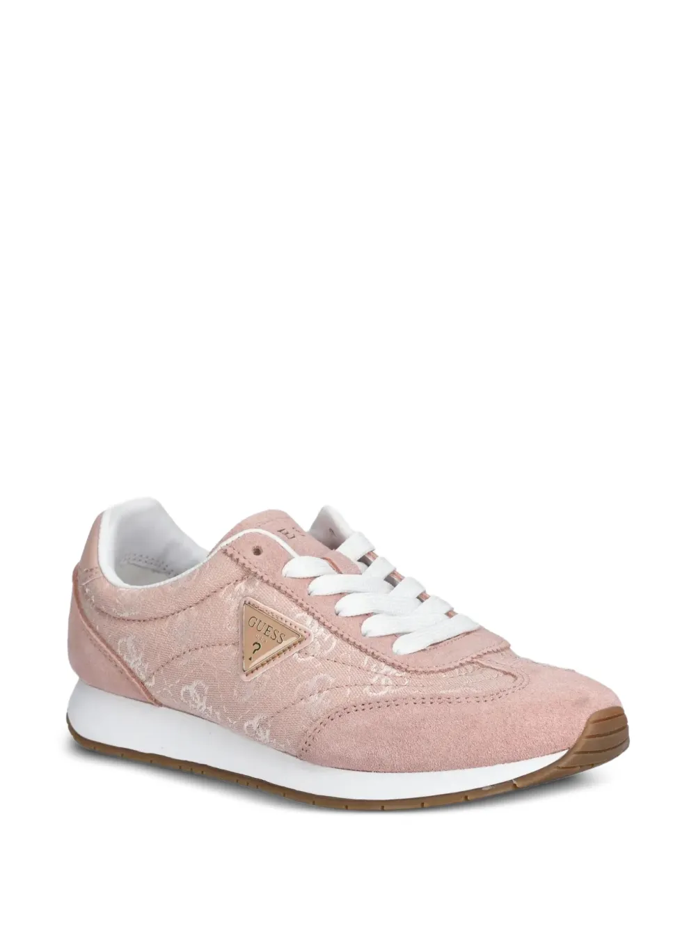 GUESS USA Suède sneakers verfraaid met logo - Roze