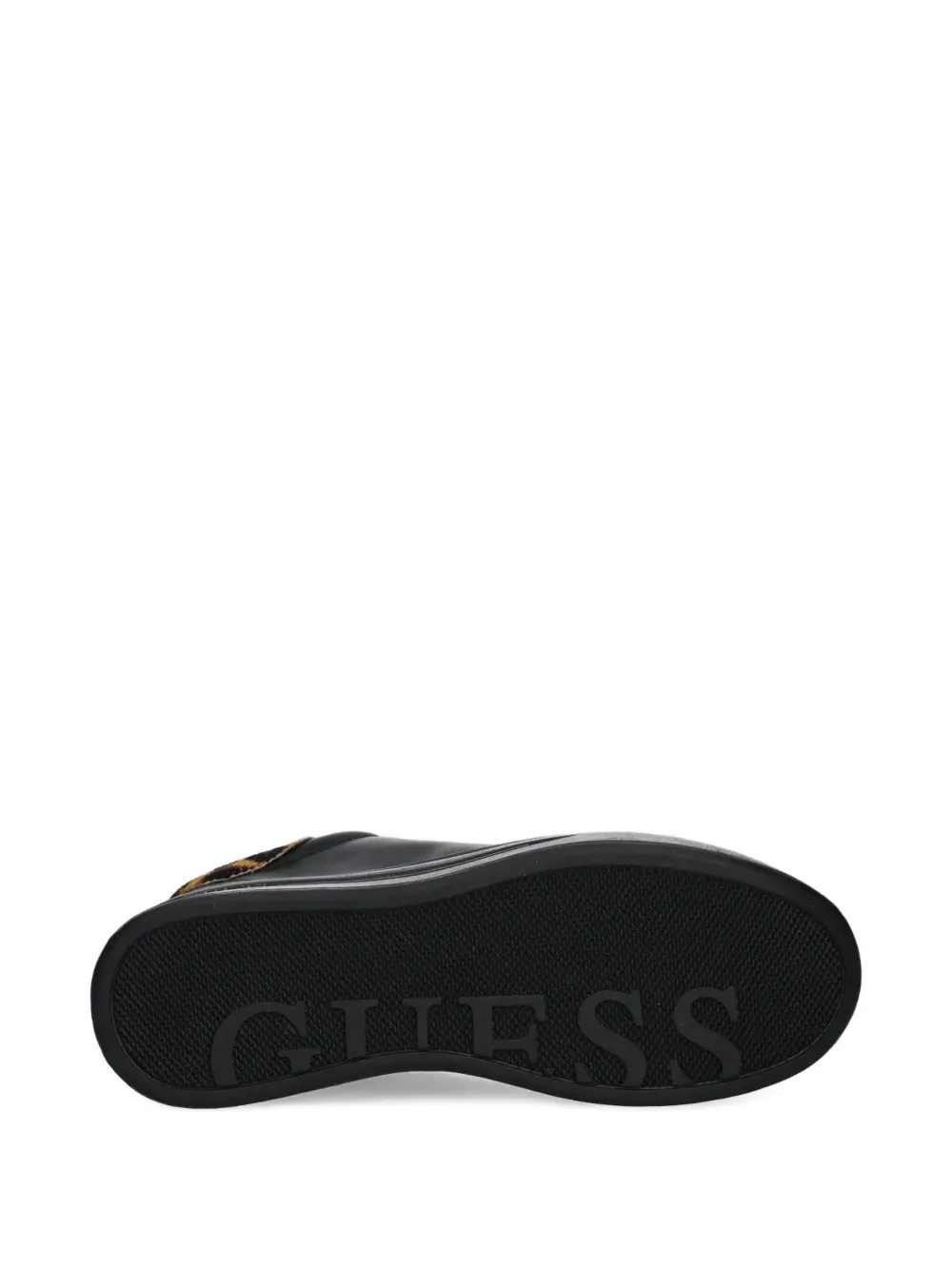 GUESS USA leopard-print heel sneakers Black