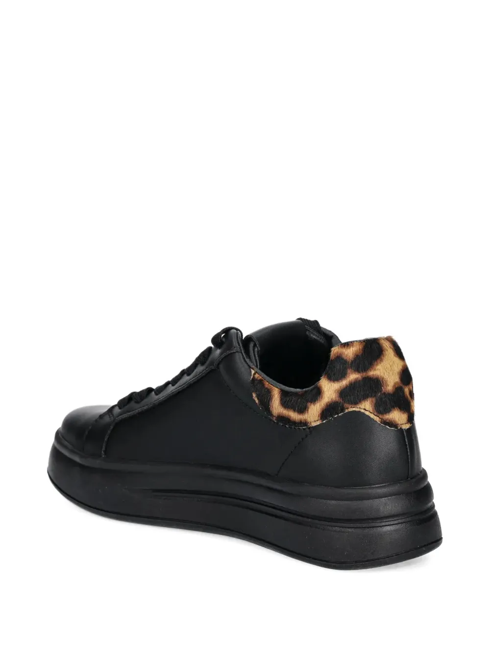 GUESS USA leopard-print heel sneakers Black