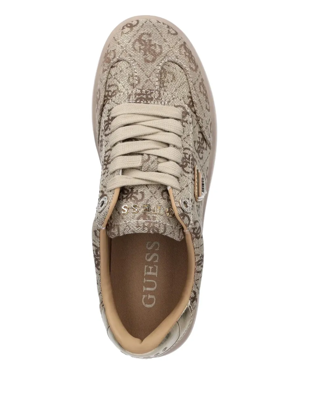 GUESS USA Jazlie monogram-embellished sneakers Neutrals