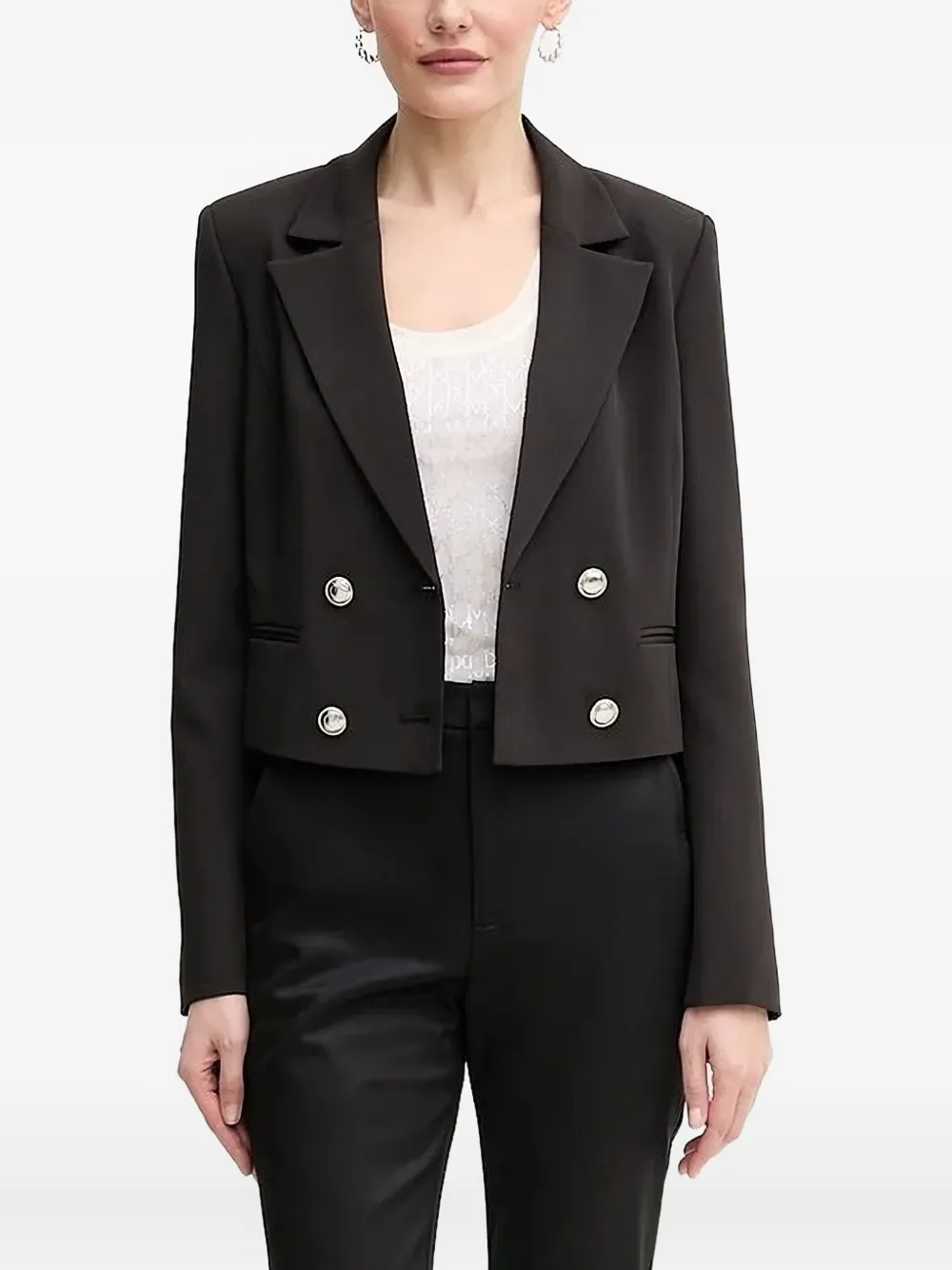 GUESS USA double-breasted button-detail blazer | Black | Image 1