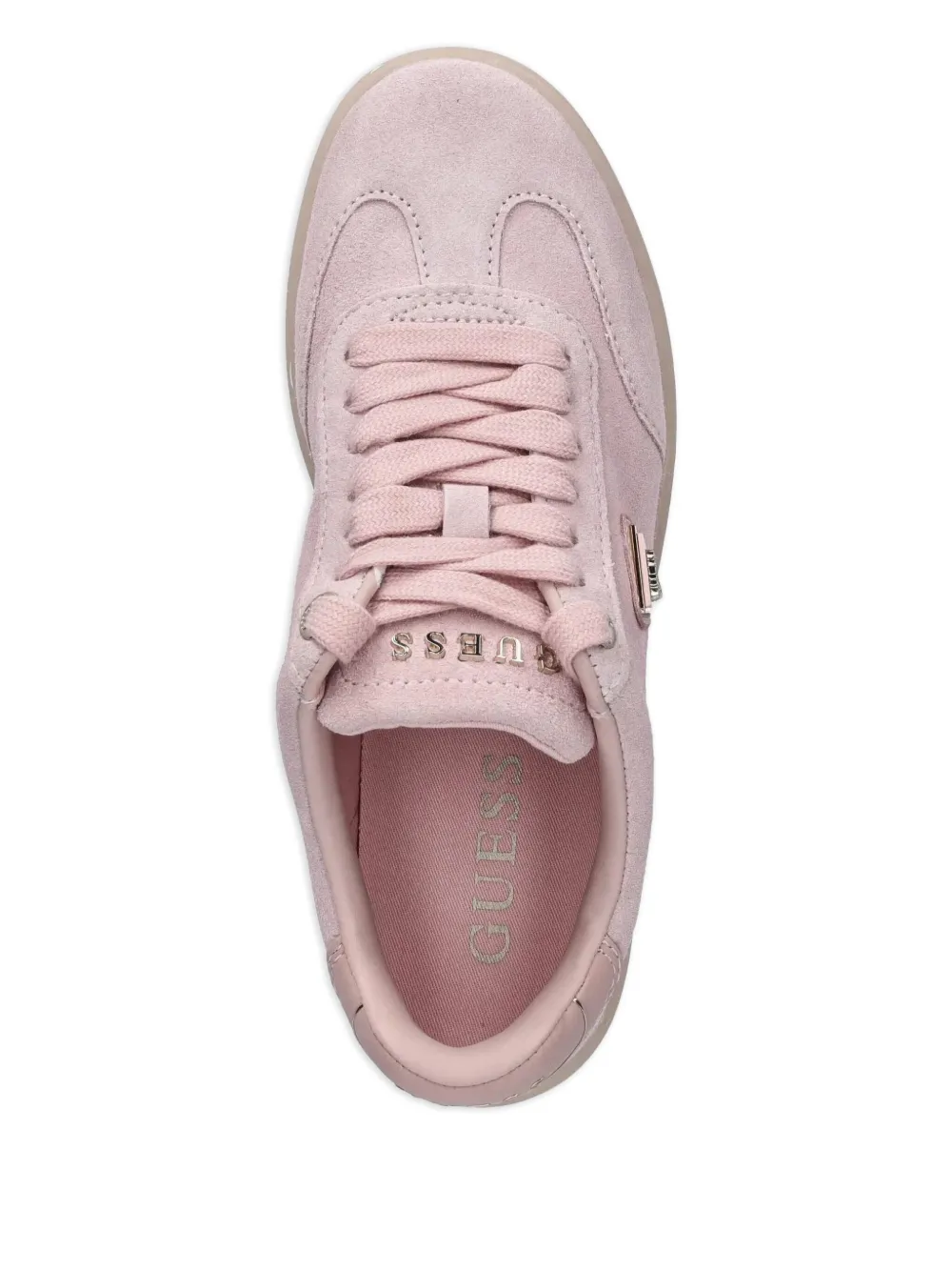 GUESS USA Jazlie suede lace-up sneakers Pink