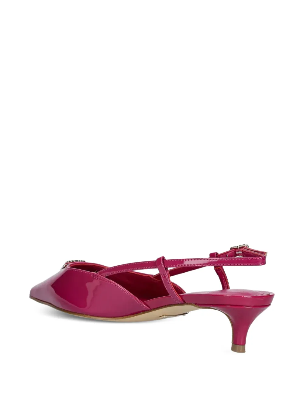 Guess Usa 40mm Jesson Pointed-toe Slingback Pumps In Pink