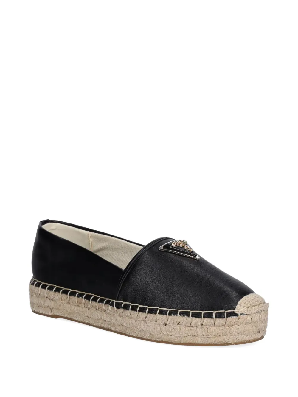 GUESS USA Jolandon faux-leather flat espadrilles Black
