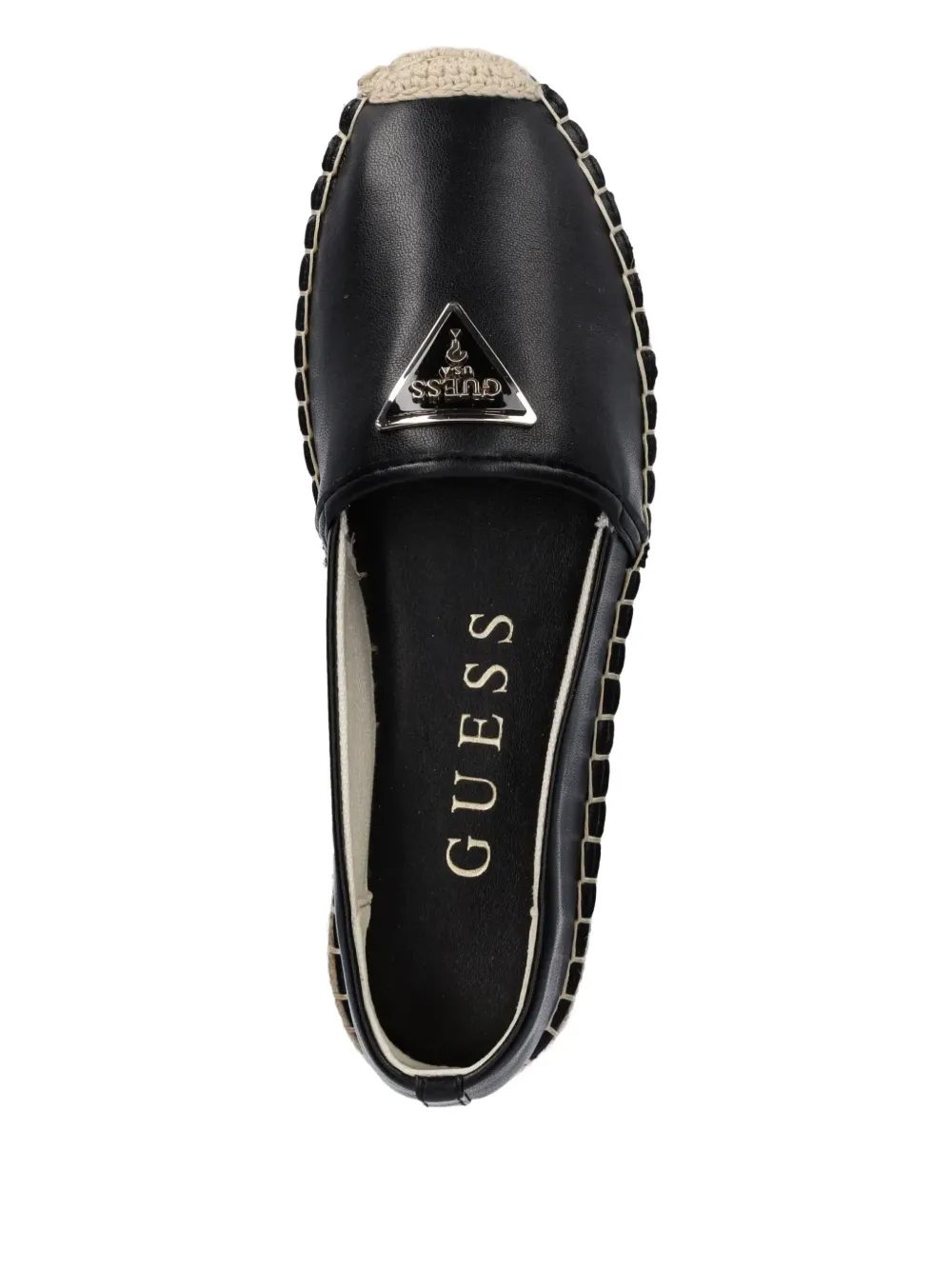 GUESS USA Jolandon faux-leather flat espadrilles Black