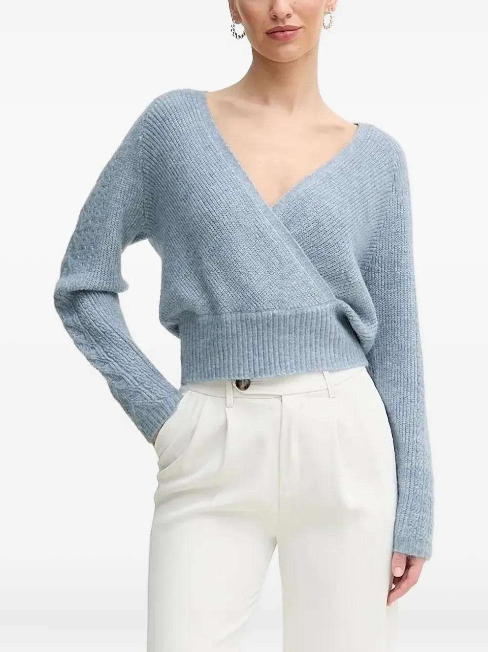 GUESS USA wrap-front sweater | Blue | Image 1