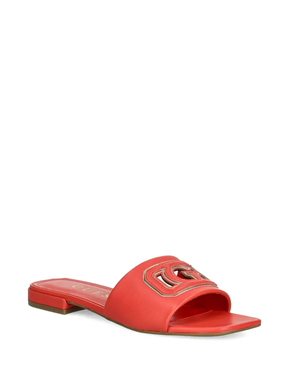 GUESS USA Tarisha logo-embellished flat sandals Orange