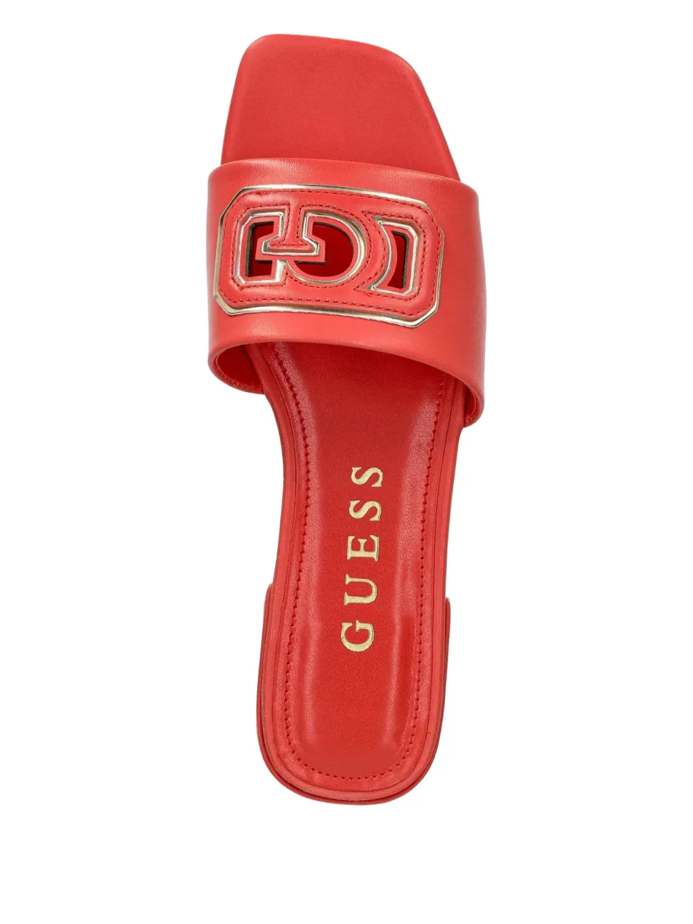GUESS USA Tarisha logo-embellished flat sandals Orange