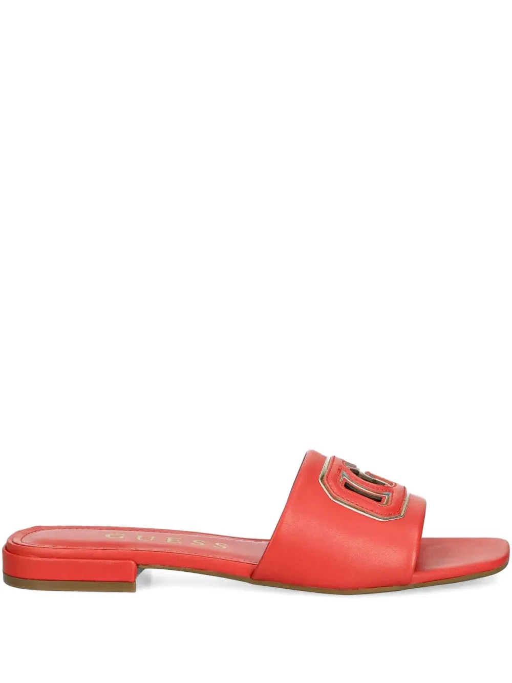 GUESS USA Tarisha logo-embellished flat sandals - オレンジ GUESS USA Tarisha logo-embellished flat sandals - オレンジ