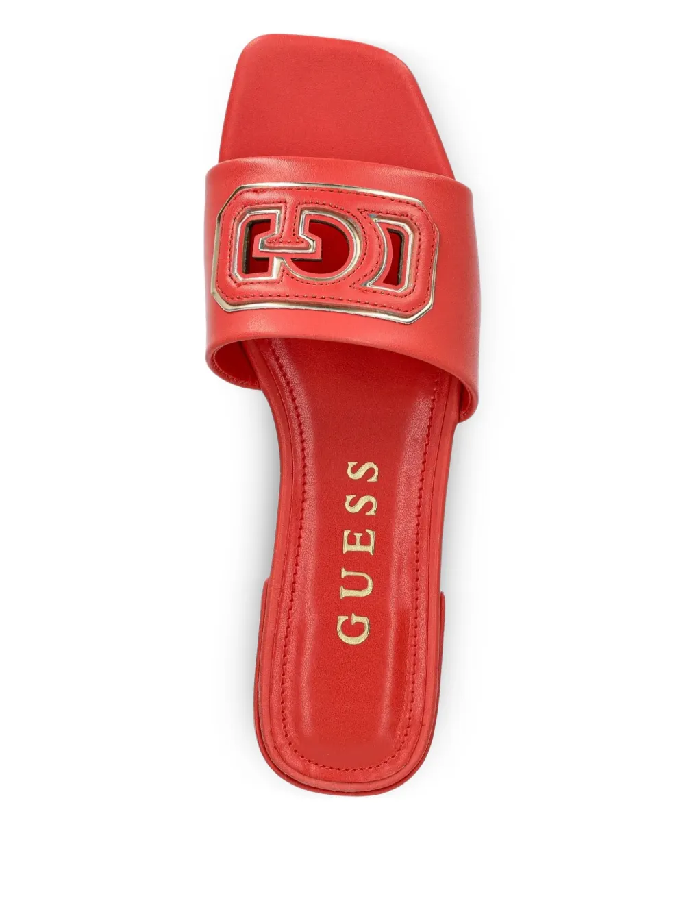 GUESS USA Tarisha logo-embellished flat sandals Orange