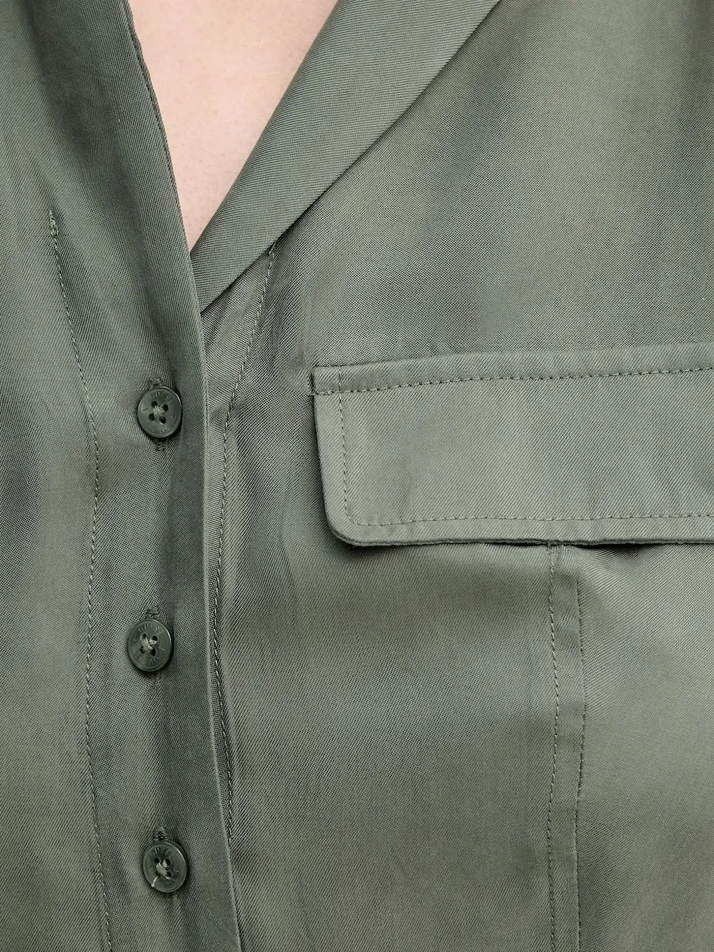 Guess Usa Button-fastening Belted Jumpsuit In Green
