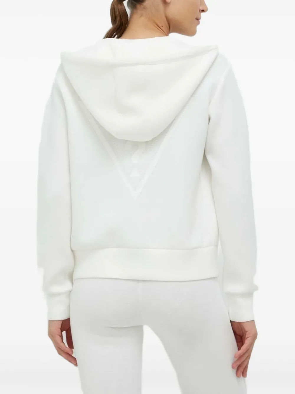 GUESS USA logo-print hoodie - ホワイト GUESS USA logo-print hoodie - ホワイト