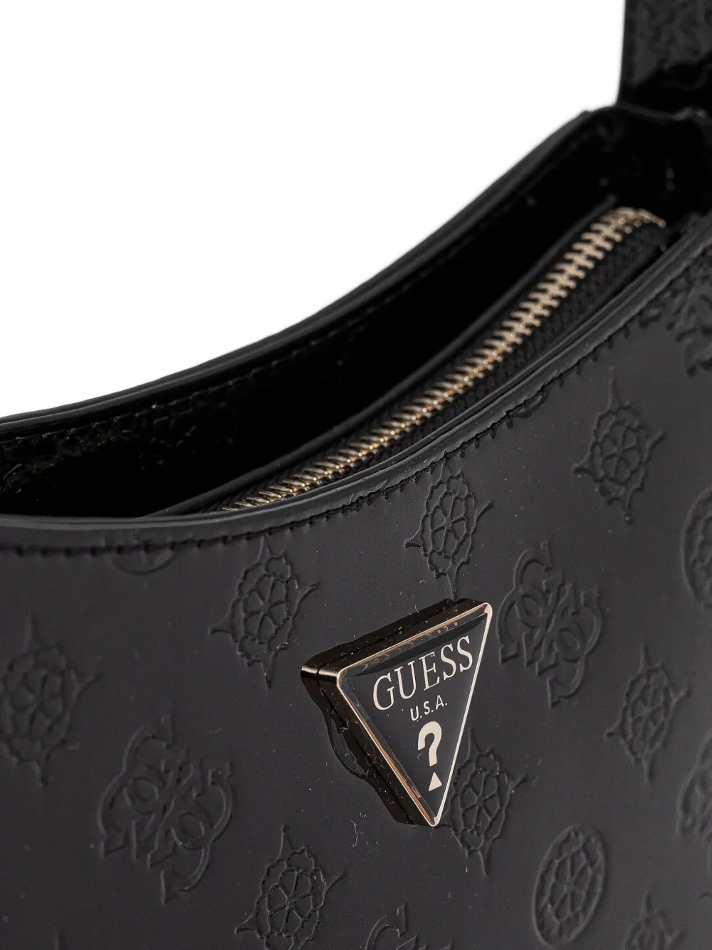 GUESS USA Schoudertas met logo-reliëf Zwart