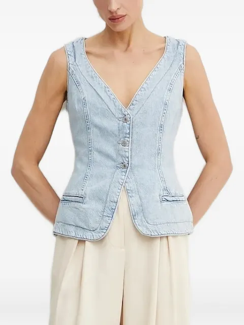 GUESS USA denim button-fastening vest